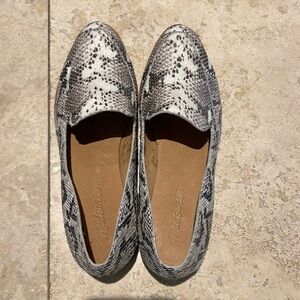 Madewell Frances snakeskin loafers - women’s size 7 1/2